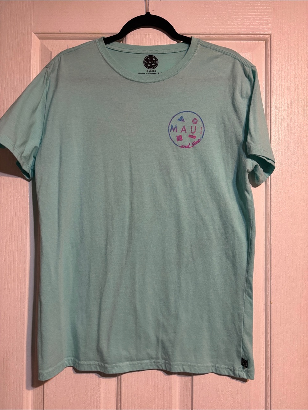 Maui and Sons Mint Green Crewneck Tee with Small Logo
